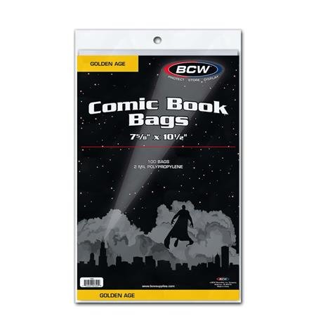 GOLDEN COMIC BAGS (PACK OF 100)