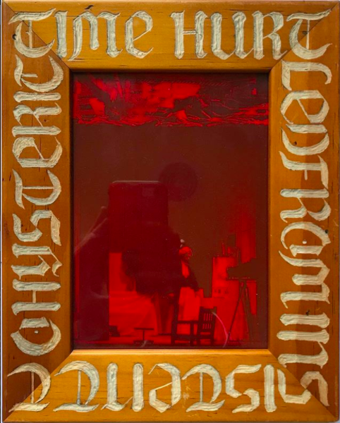 Time hurtled from insistent to hysteric, 2018, Archival Material, Prolypropylene, Engraved Frame
