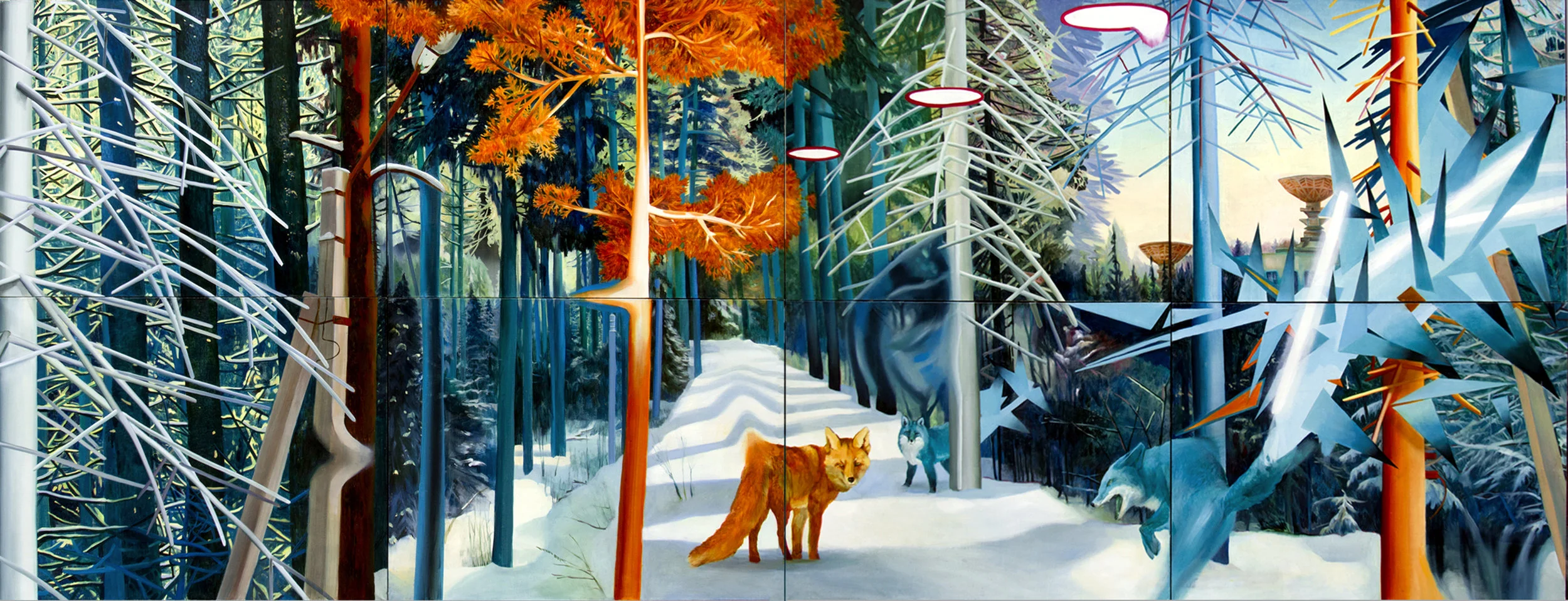 Episode3 2013, oil on canvas 120x320cm(8 canvases 60x80cm each)