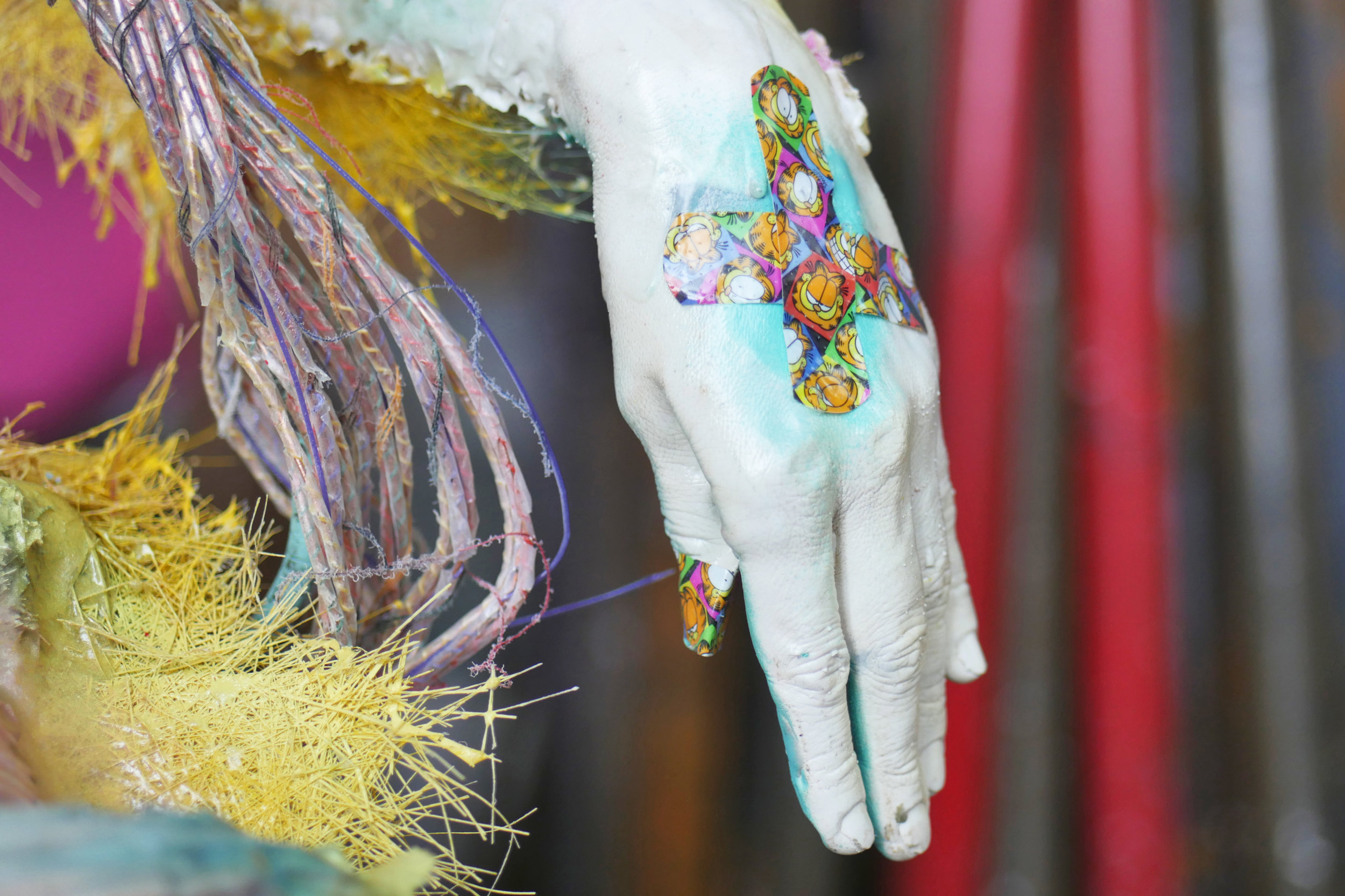   Not yet / Не сейчас &nbsp; (detail)&nbsp; 2017, fiberglass, neon, cable 40x120x90cm 