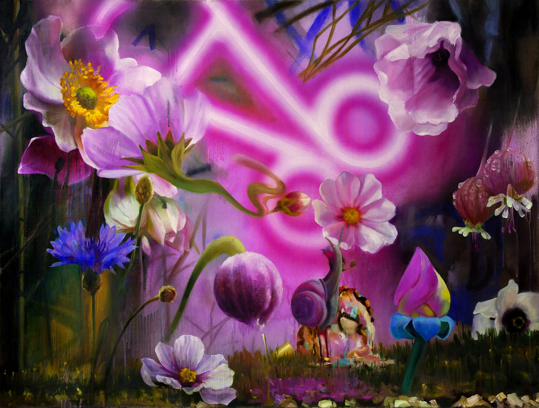 Fuck them with innocence 2018 90x120cm oil on canvas