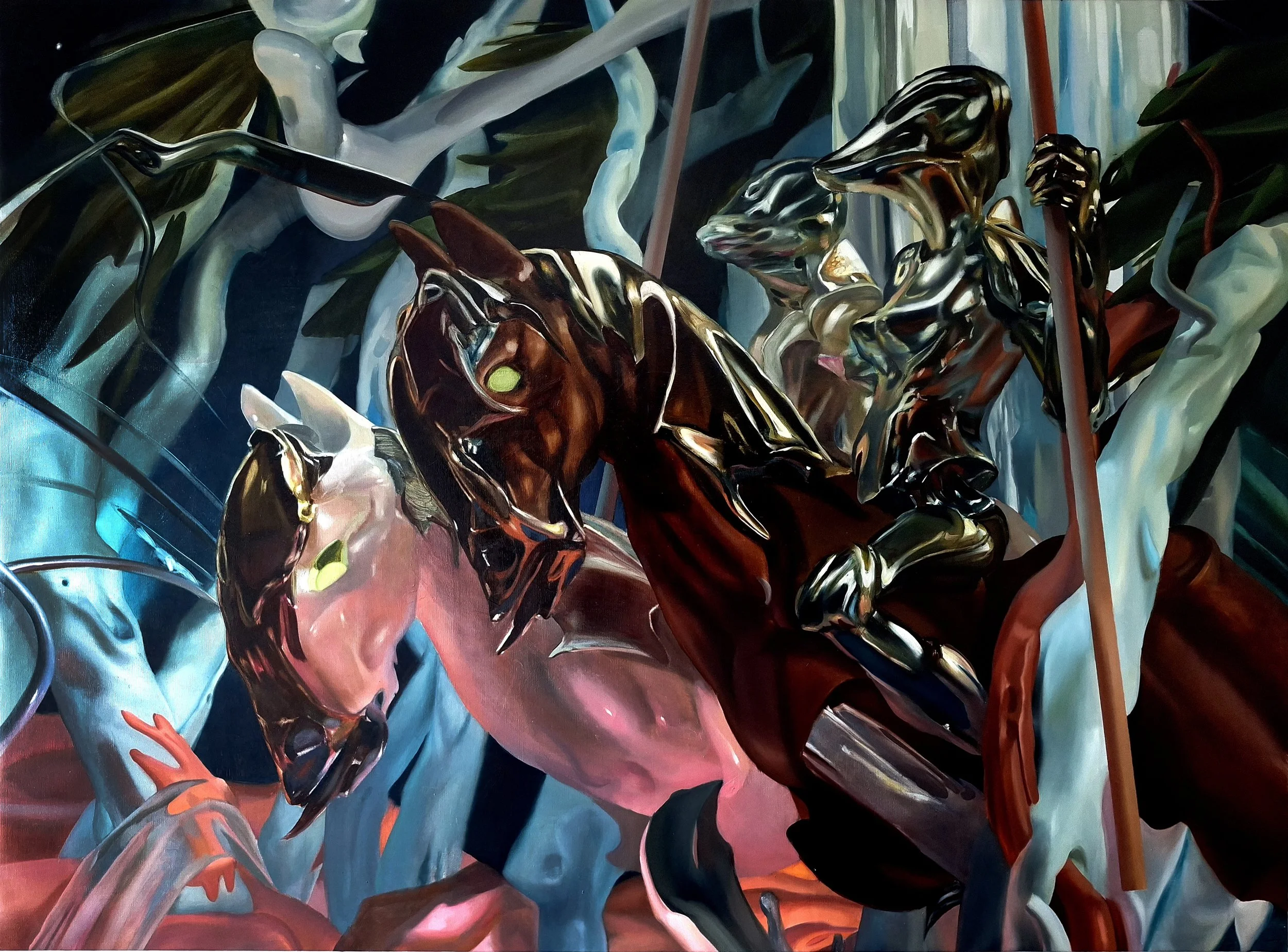  NightKnight 2026  120×160cm oil on canvas 