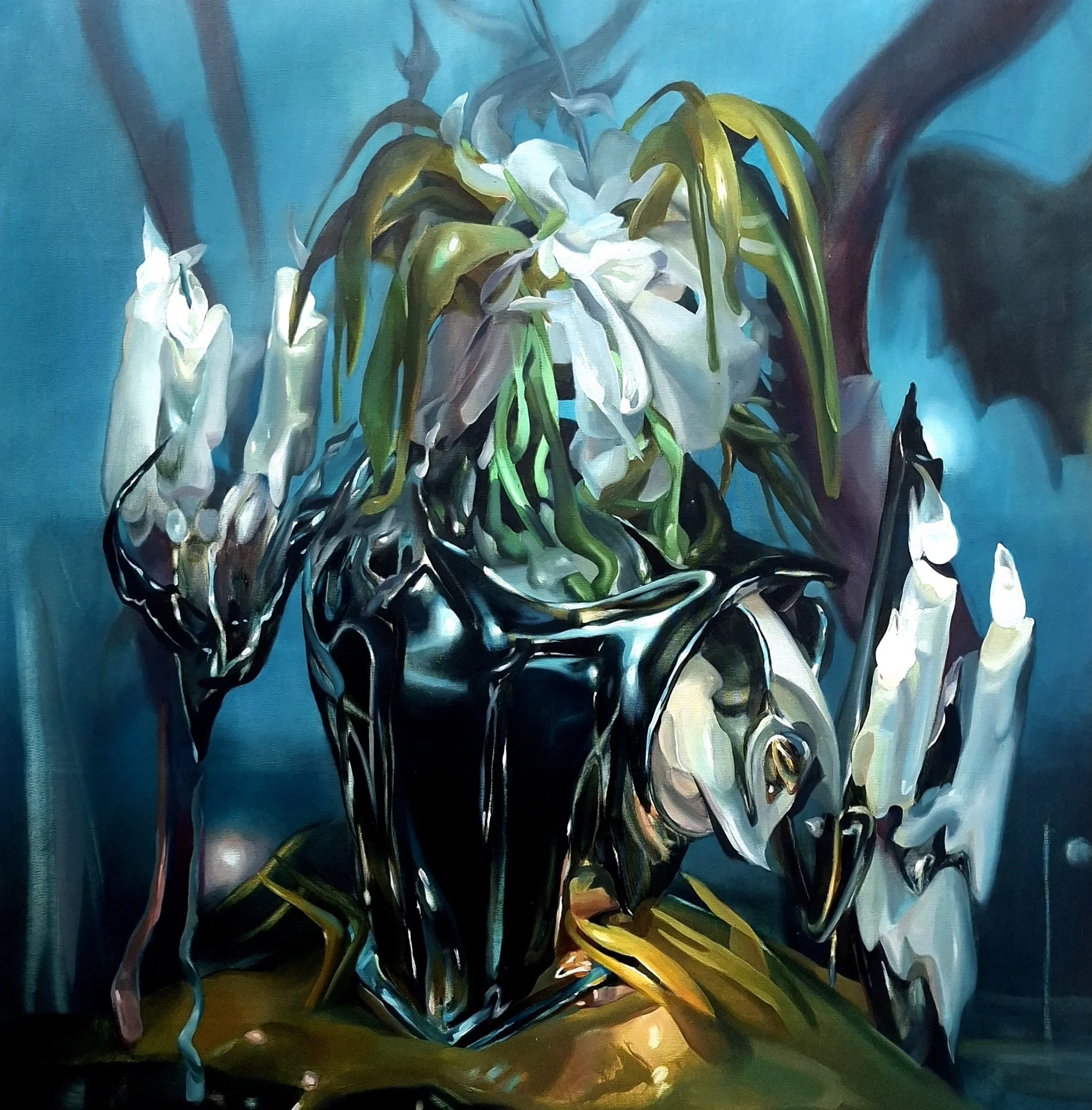  Silver Armors 2026  80×80cm oil on canvas 