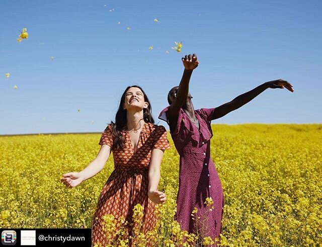 Sun&rsquo;s out! Glorious spring shot by Fran Visser for Christy Dawn, styles by me