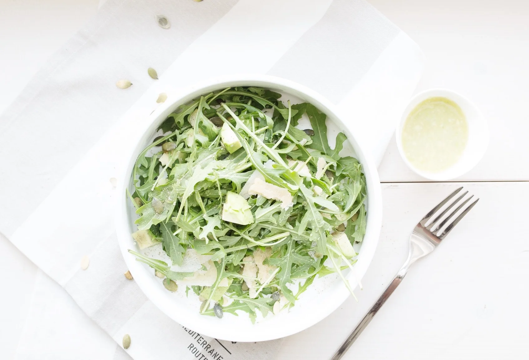 Nordic Honey_Arugula Salad with Avocado, Parmesan and Lime & Honey Dressing_Prep.jpg