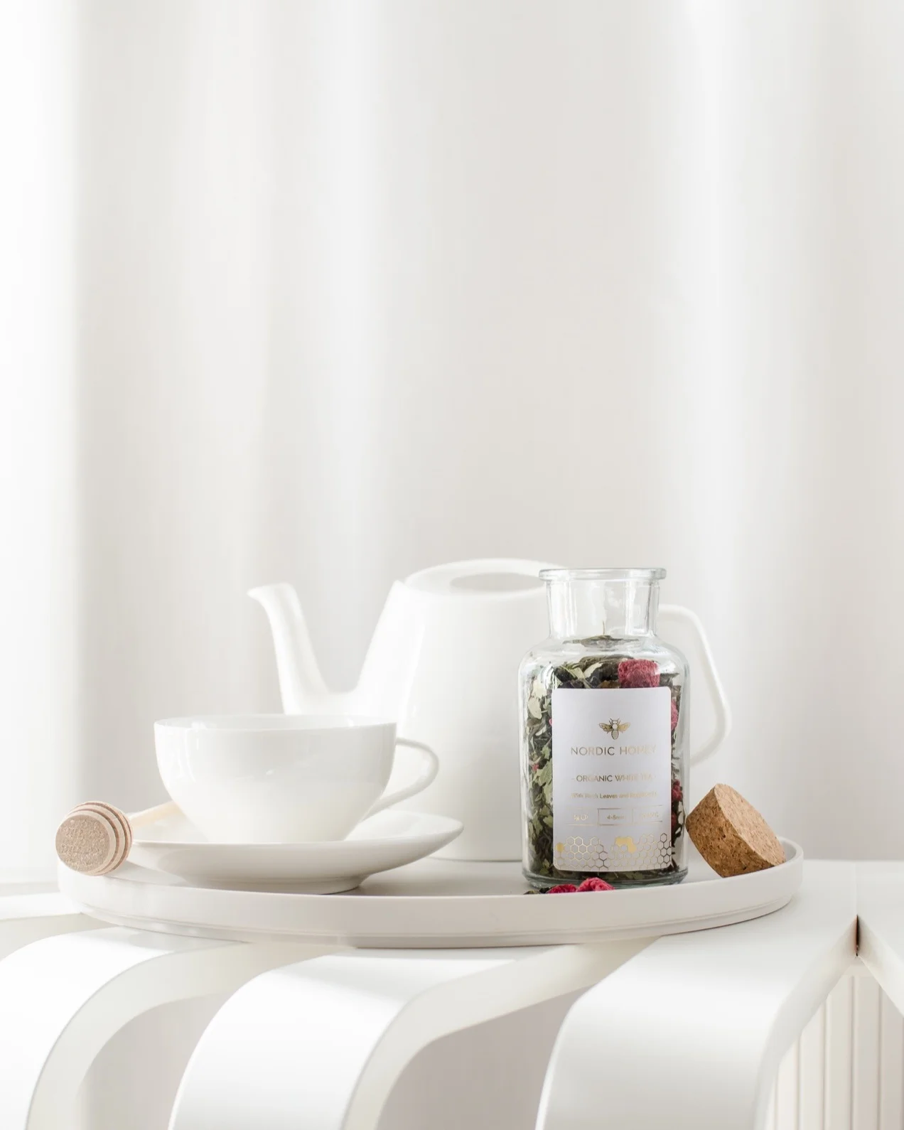 Nordic Honey_Organic White Tea With Birch Leaves And Raspberries_Gourmet loose leaf tea