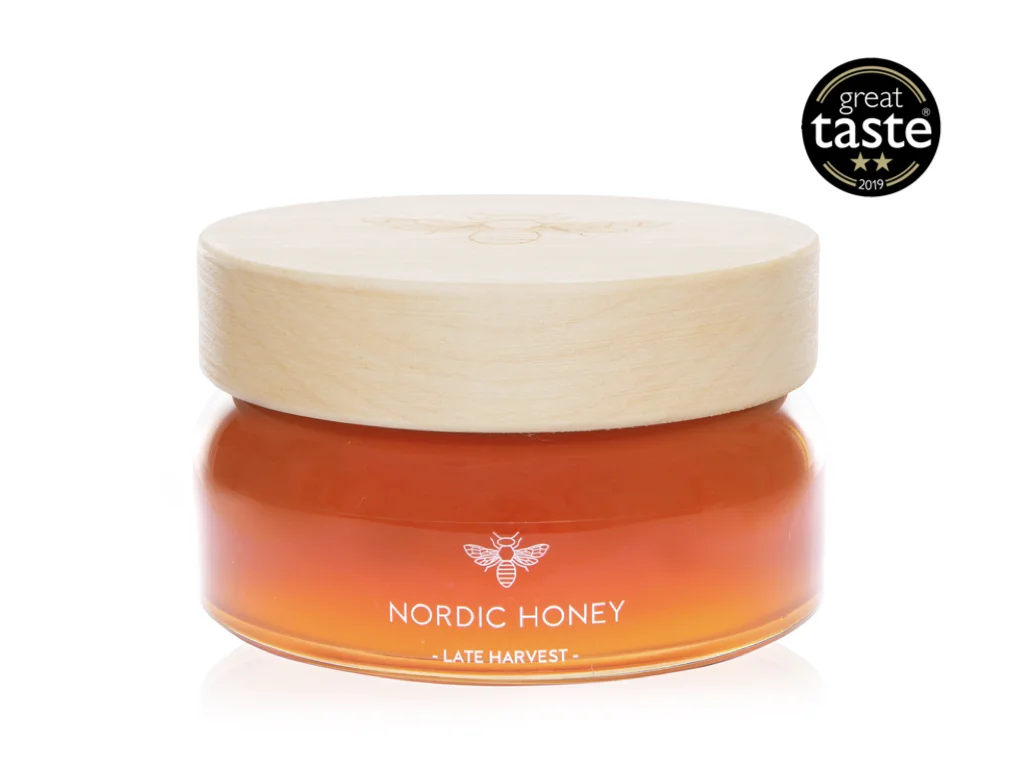 Nordic Honey_Organic Raw Honey_Late Harvest_Great Taste Award 2019_Wooden Cap_Gourmet Gifts_Corporate Gifts