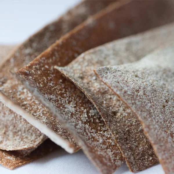 Rye Crackers A Swedish inspired crisp bread made with rye flour and well matured levain as well as ling honey from the London Honey Company make for an addictive flavour and rewarding crunch.