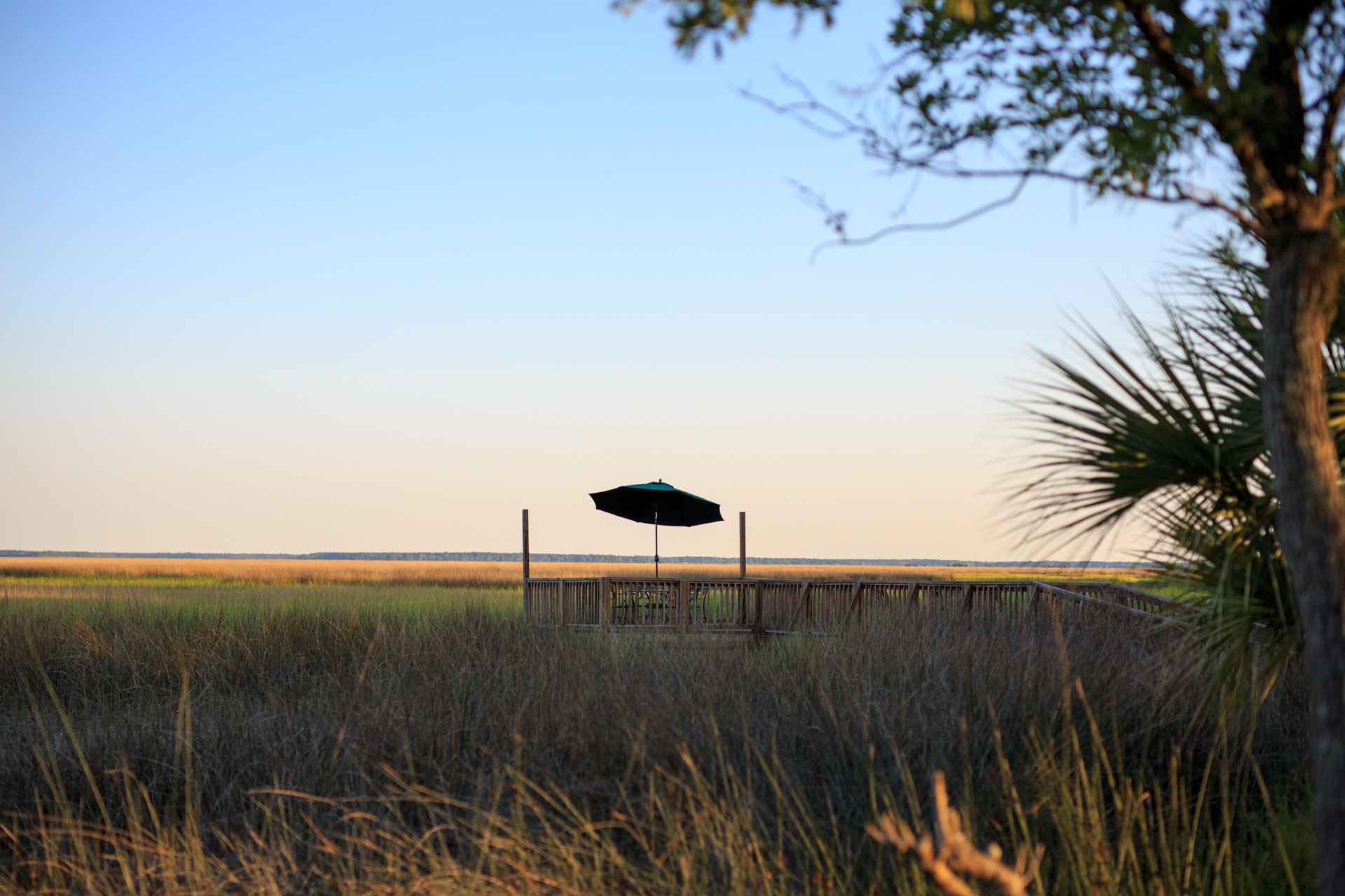     Enjoy shade by the marsh 