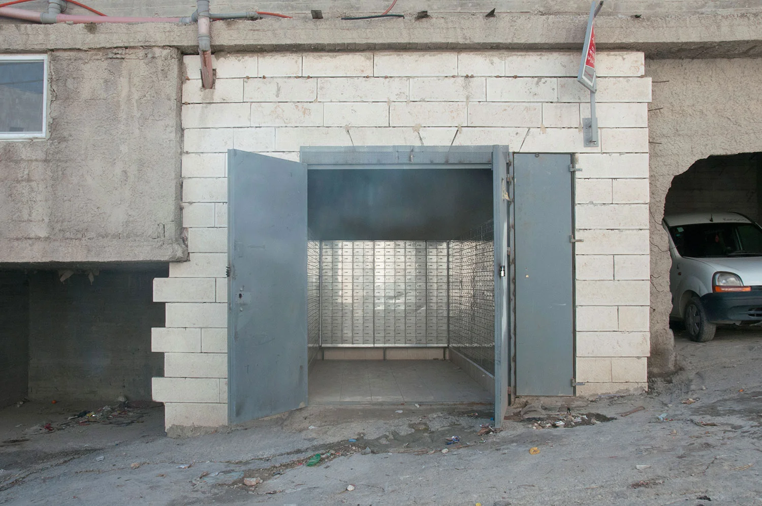 A photo of the mail distribution center in Issawiya
