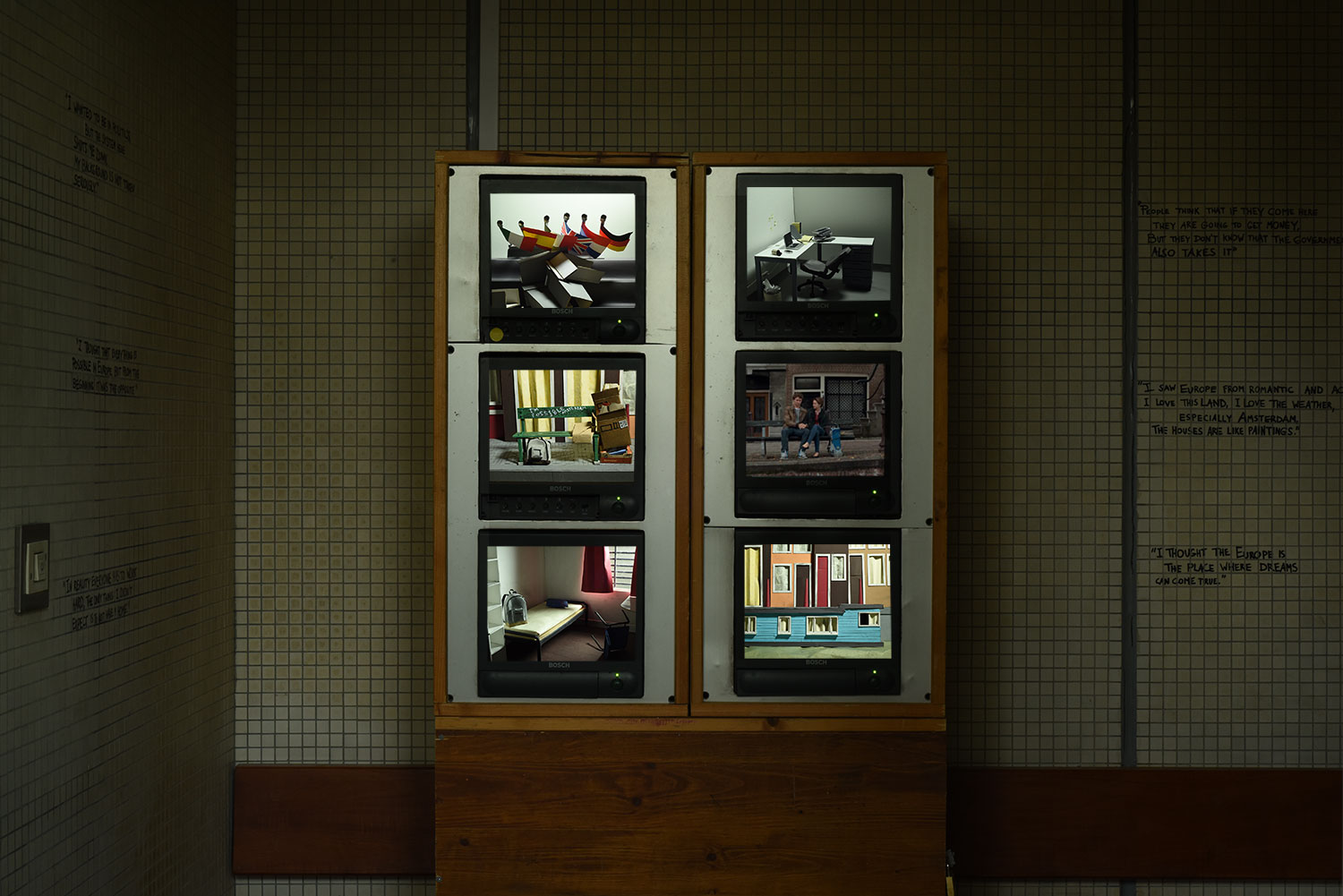 Installation view, inside-waiting sell no.3, Bijlmerbajes, Amsterdam, The Netherlands