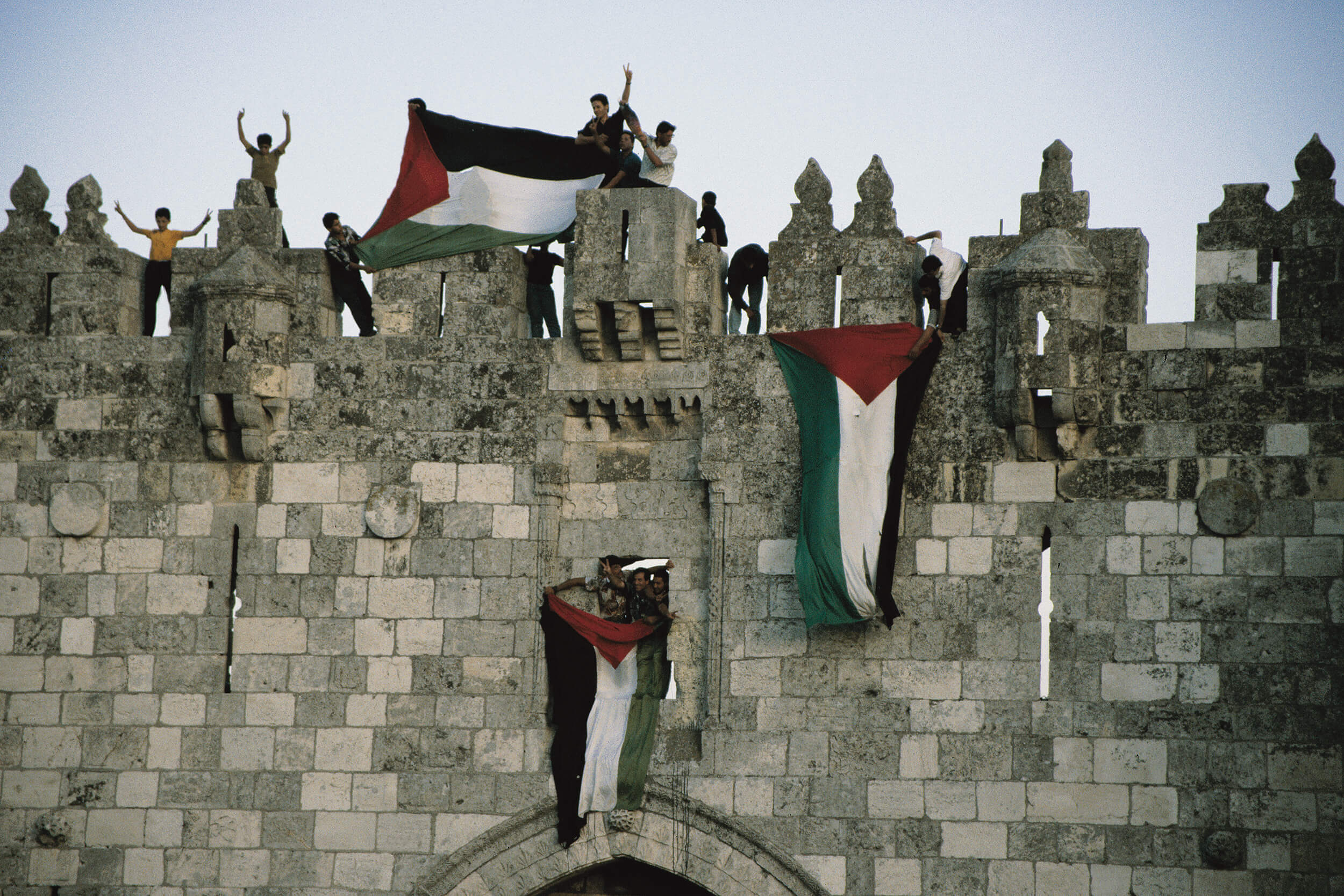  Damaskus Gate, Jerusalem. September 13, 1993 when the Palestinian flag was allowed by Israel. 