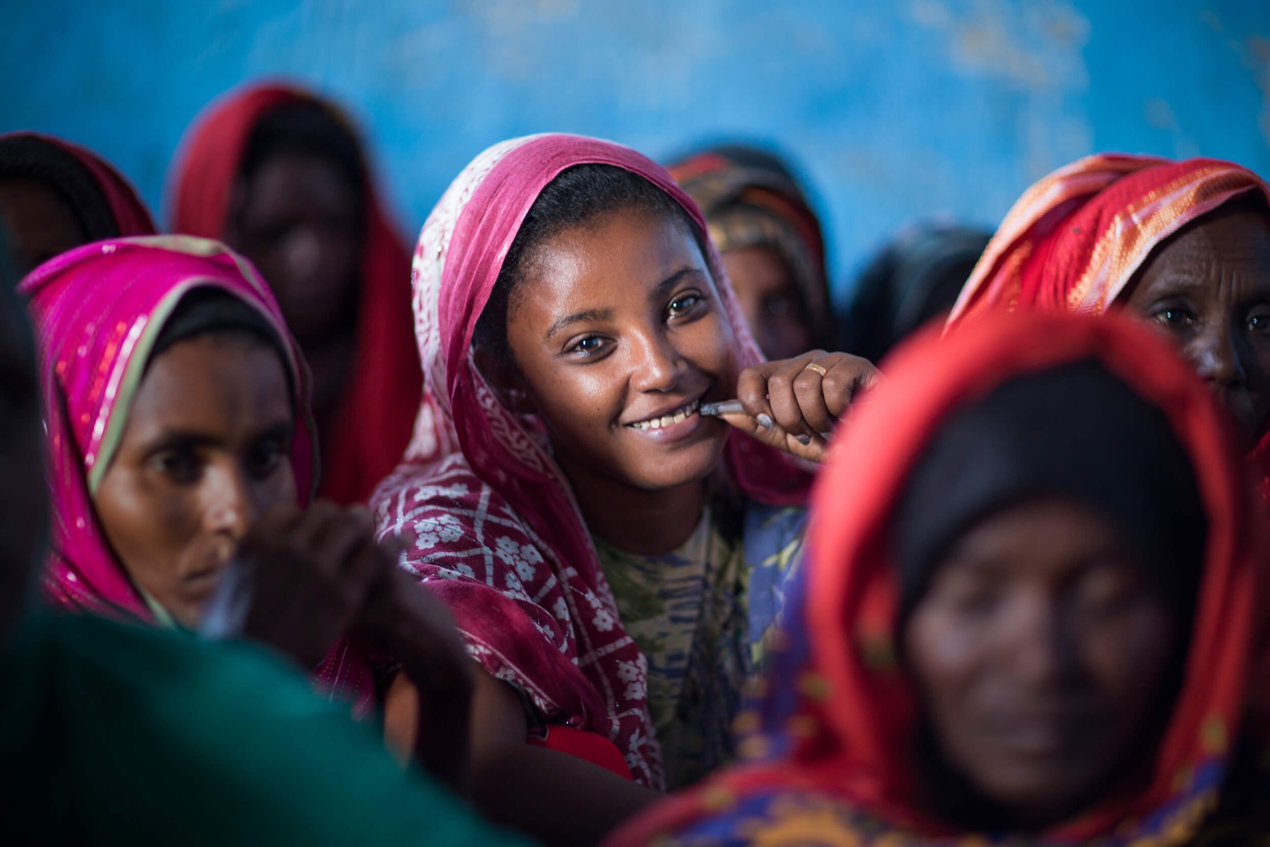 Women in the Afar region meet to talk about how to stop female genital mutilation.