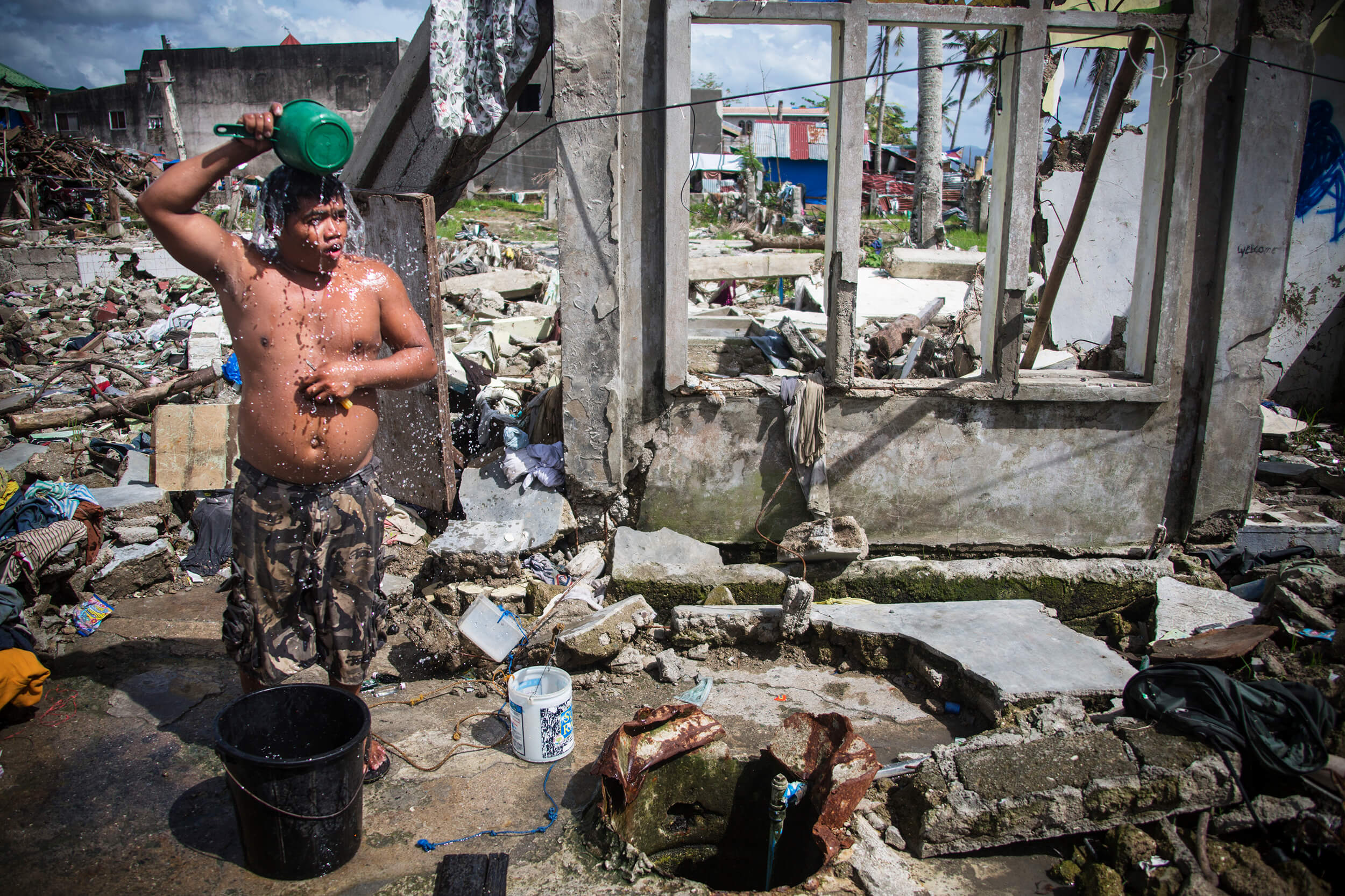  The village of Basey on the island of Samar after Typhoon Haiyan November 2013. 