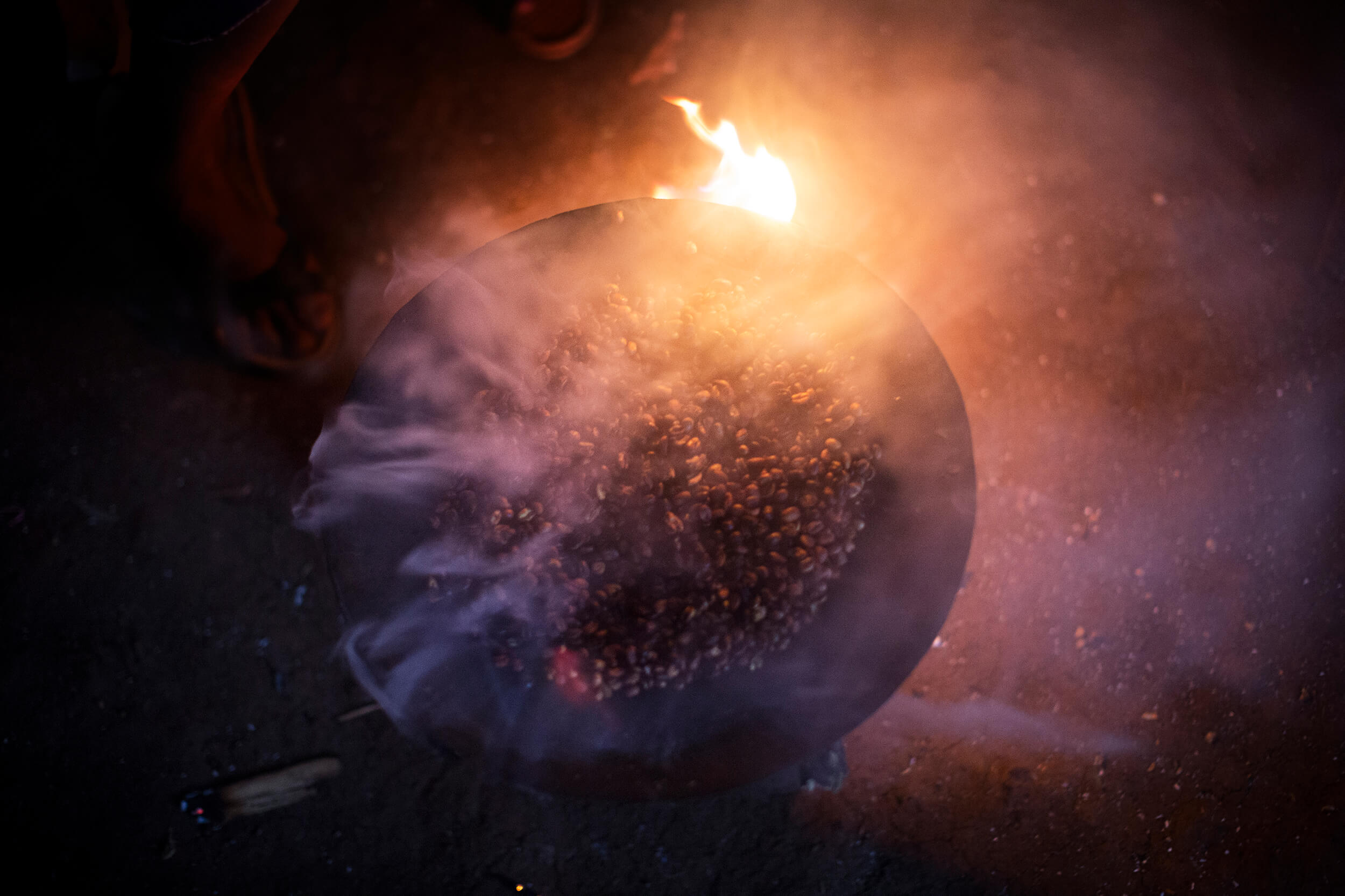  Ethiopian family roasting their coffee. 