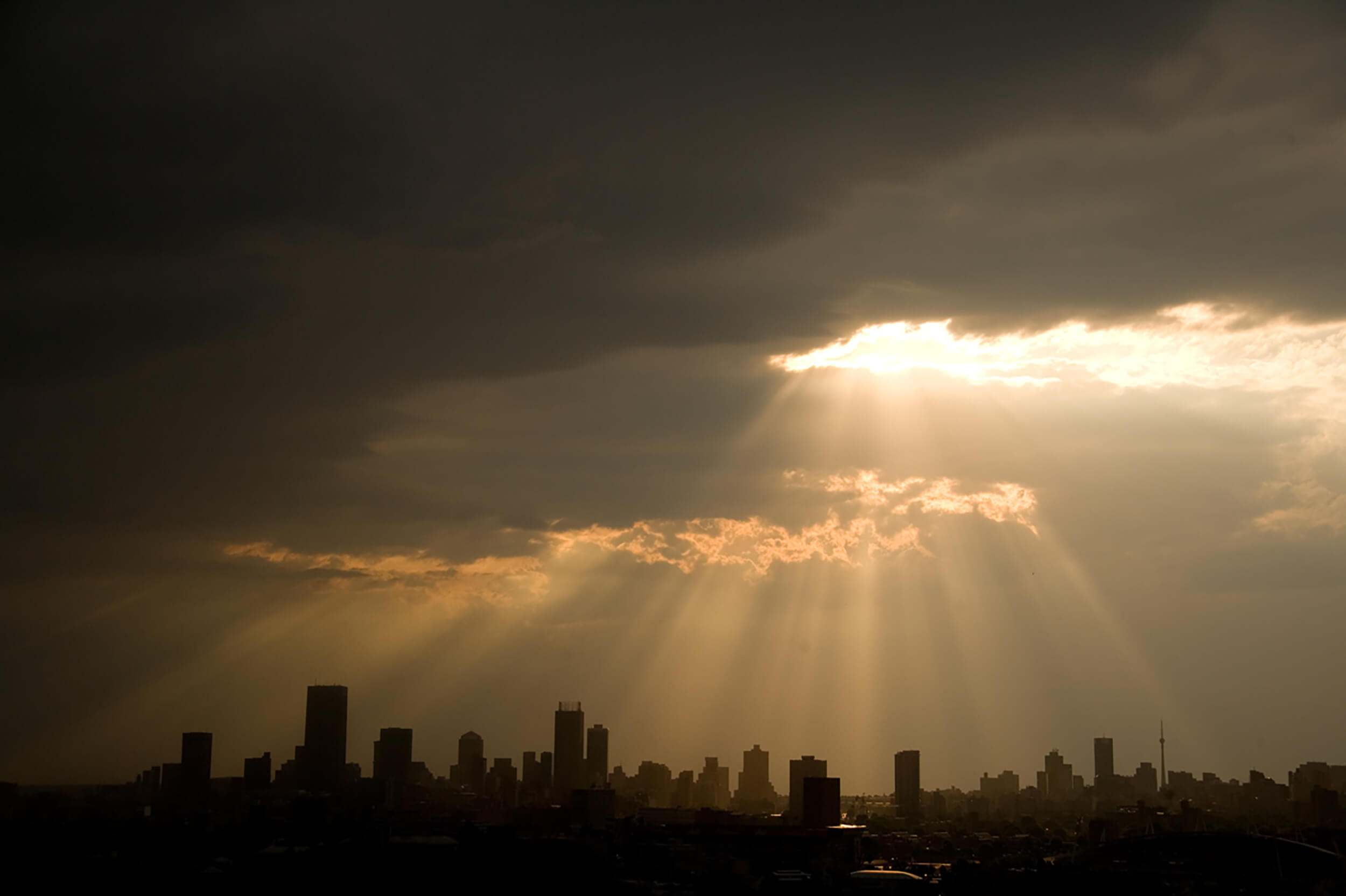  Skyline of Johannesburg, South Africa. 