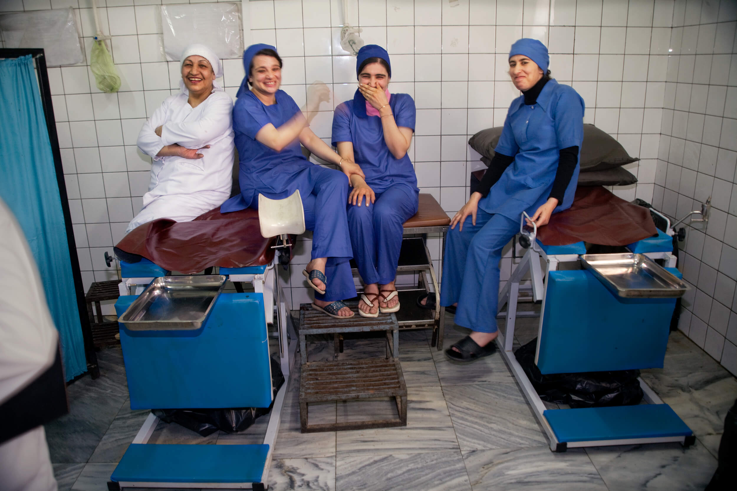  Afghanistan. Midwifs at the Women's Hospital in Kabul. 