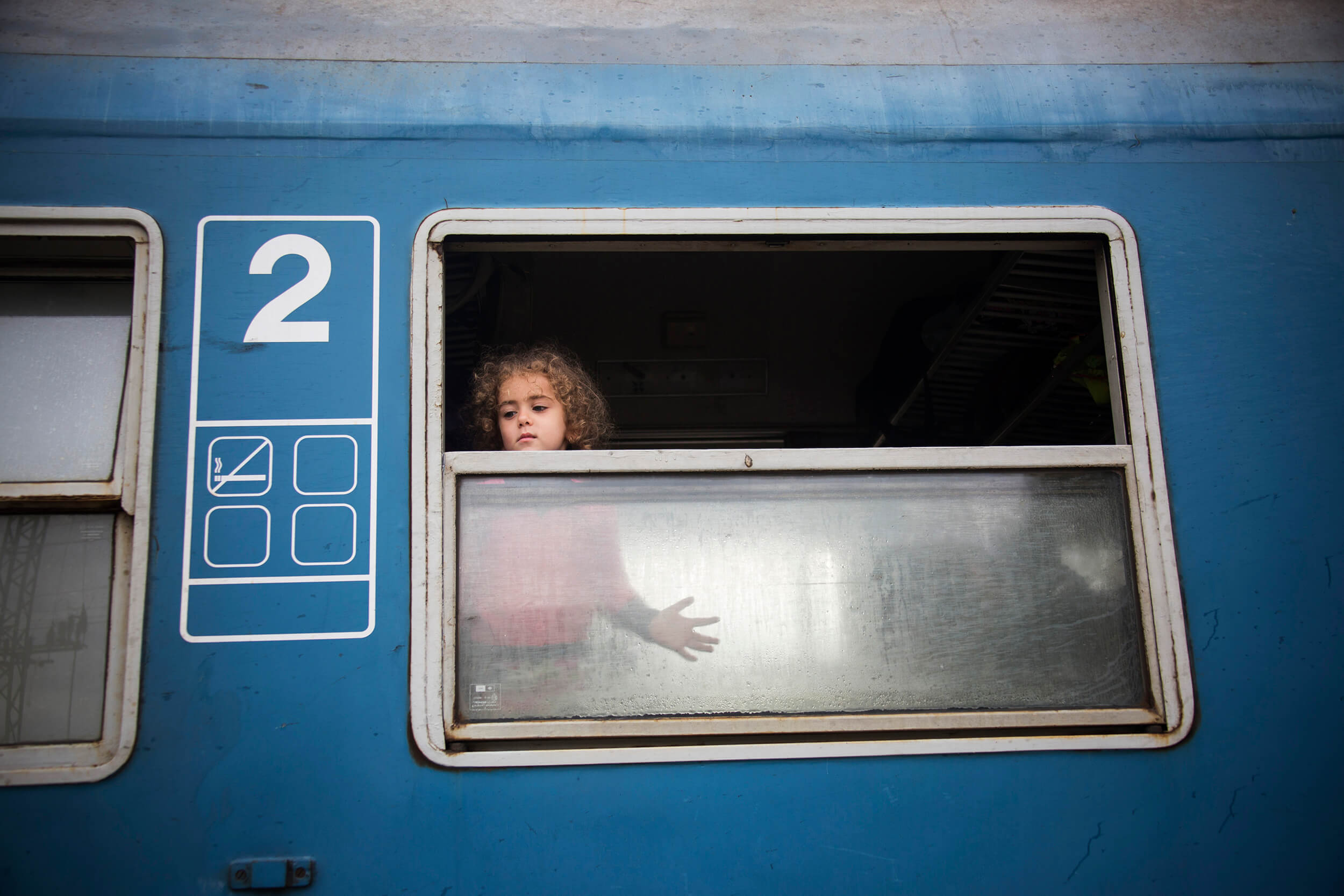  Hungaria. October 2015.Refugees from Syria, Afghanistan and Iraq arrive by train to the Hungarian border station Hegyeshalom, three kilometers walk to the border with Austria, to Nickelsdorf, for further transportation by bus to Vienna. 