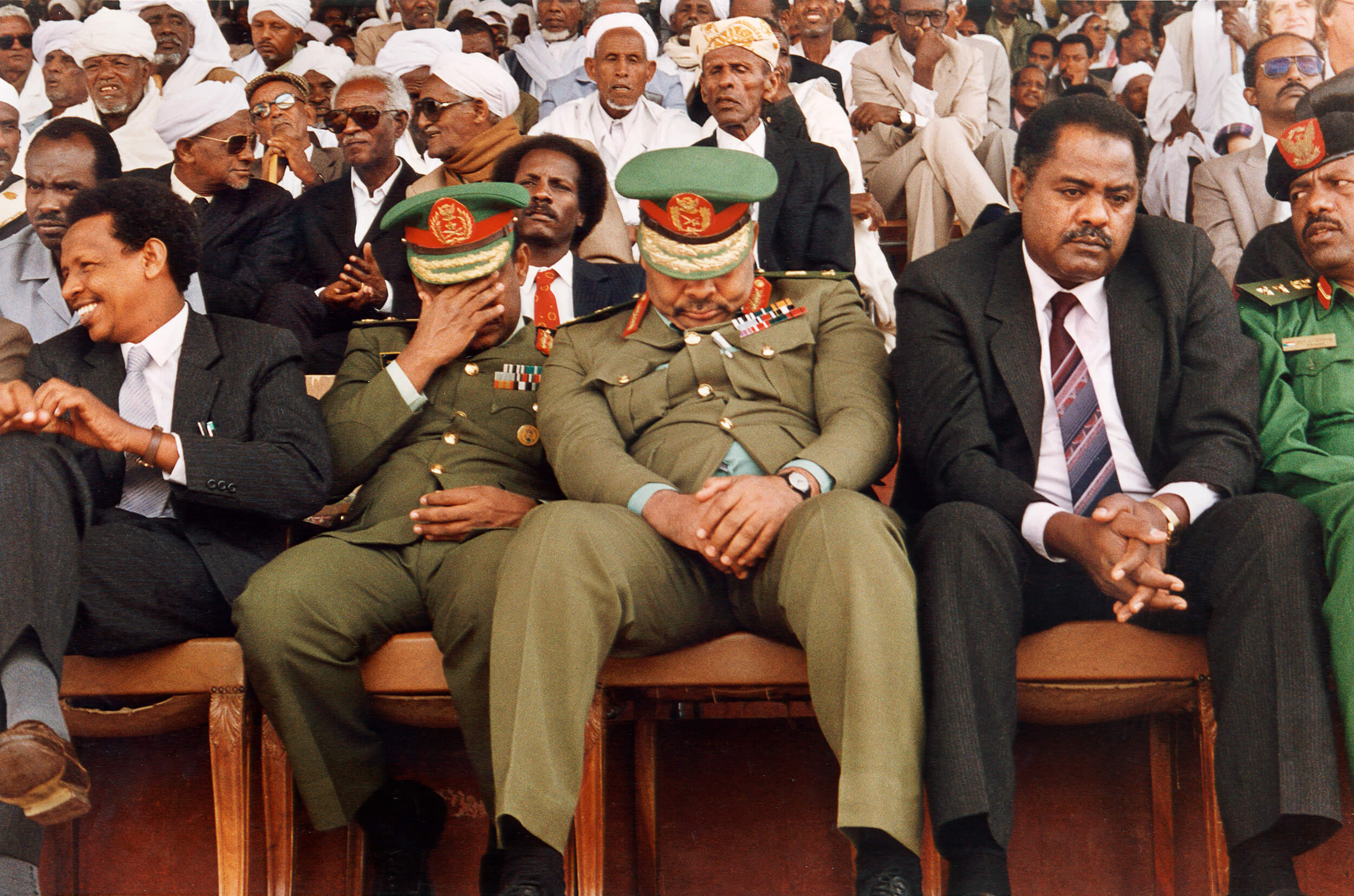  Peace is celebrated. Generals from Sudan in capital Asmara, participate in Eritrea's celebration of the liberation after thirty years of war. 