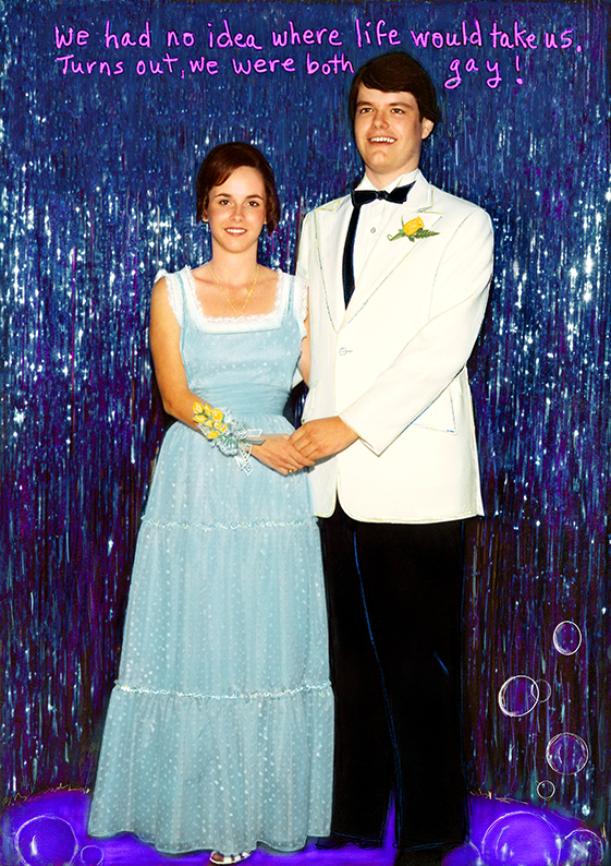 Kay and her date 1981.