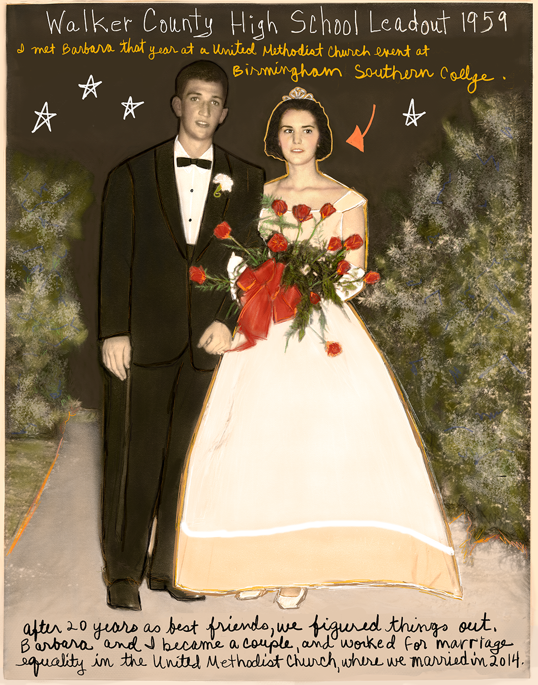 Kay and her date 1959.