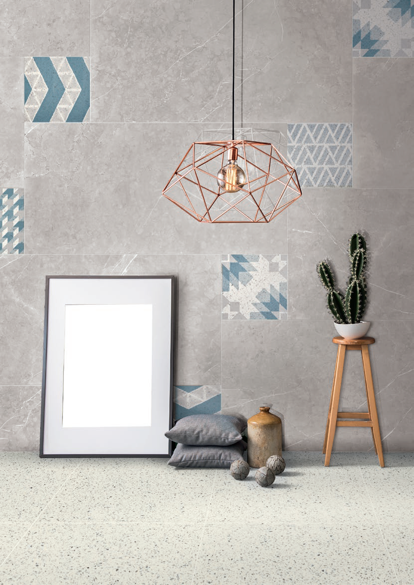 Moderna Blue & Terrazzo White