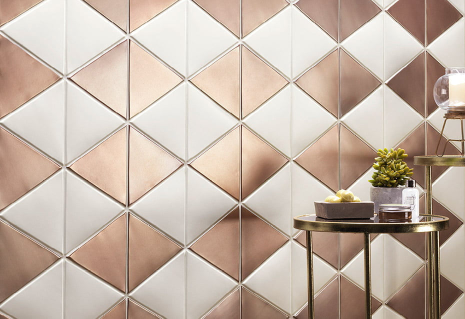 Triangle Blanc & Bronze