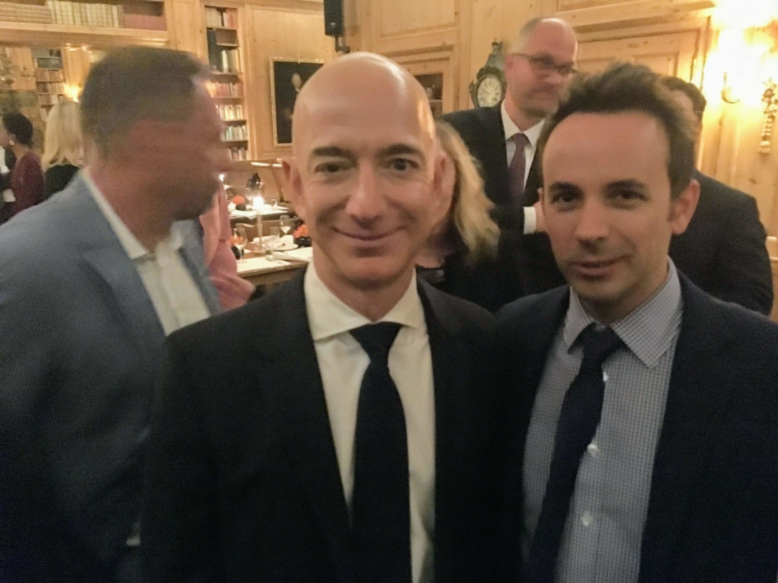 With Jeff Bezos at the Axel Springer Awards in Berlin, 2018.