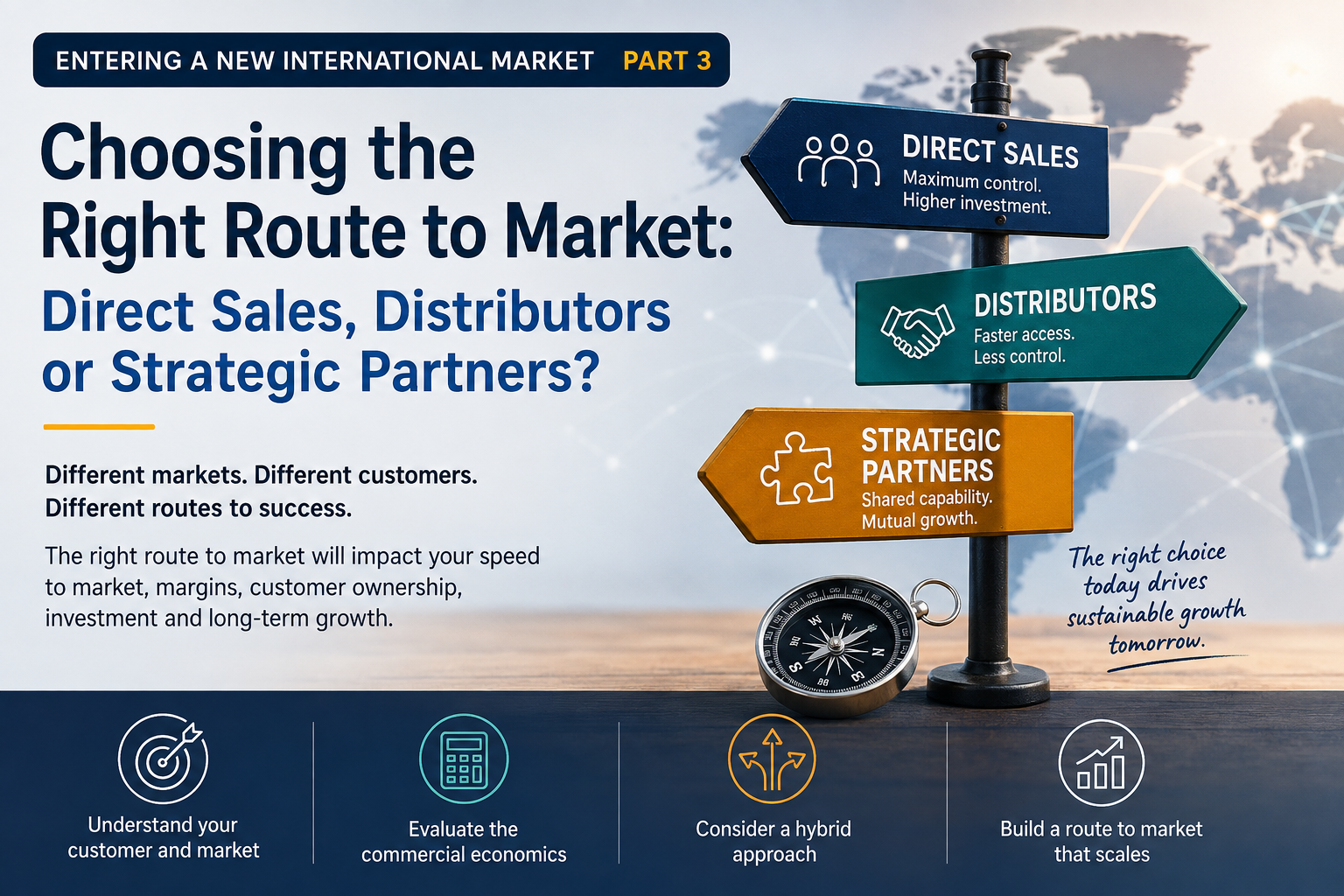 Choosing the Right Route to Market: Direct Sales, Distributors or Strategic Partners?