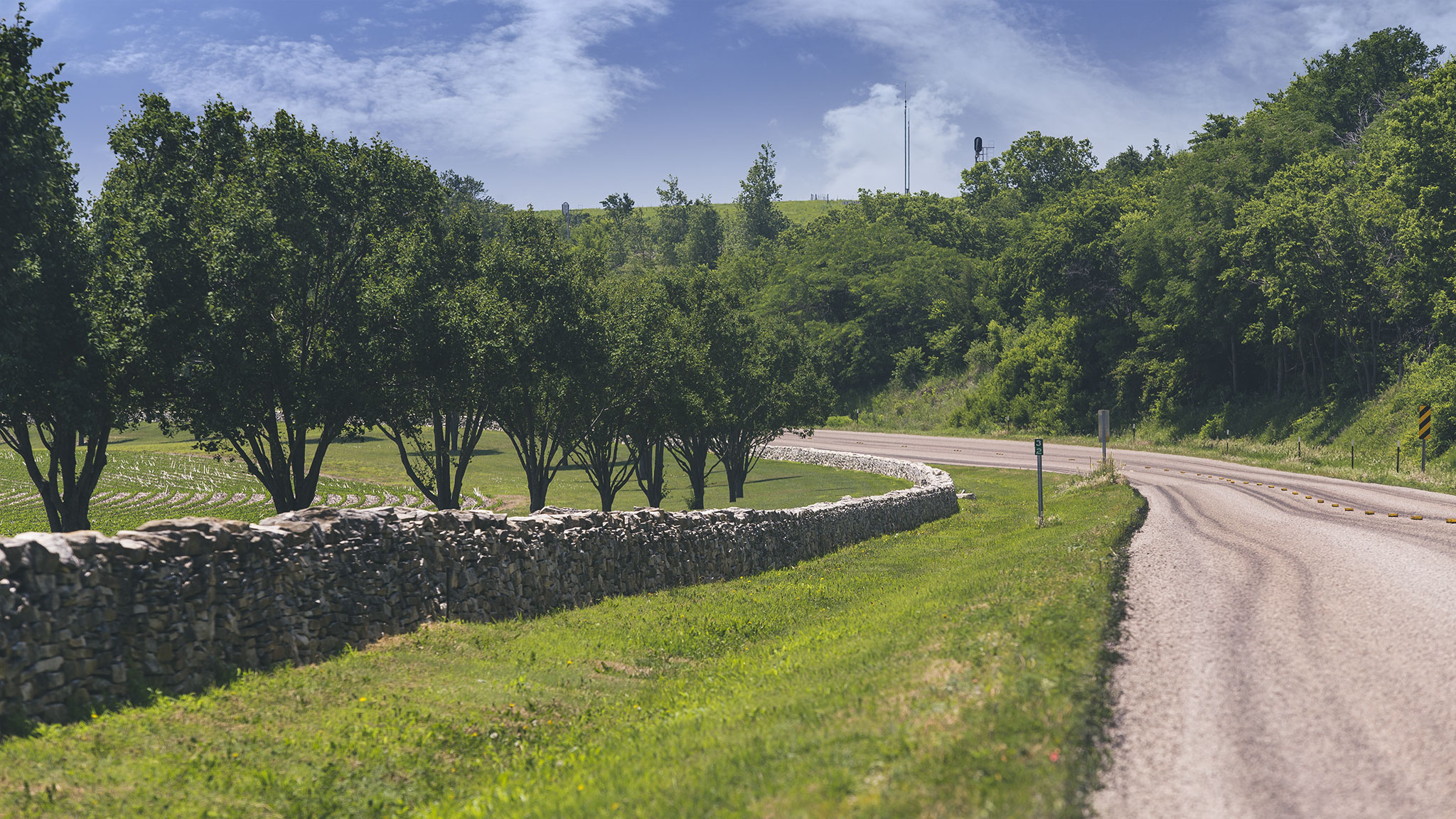 Hand-laid stone fence near Matfield Green