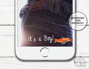 Baby Boy Gender Reveal Snapchat Filter On Demand Geofilter