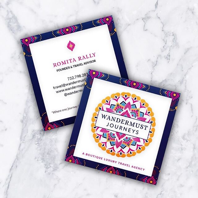 Raised spot gloss business cards? Yes, please! 😍😍😍While I didn't design this pretty logo, I loved giving it a refresh during a recent website design project. Some modifications to the fonts and colors definitely leveled up the look. Swipe to see t