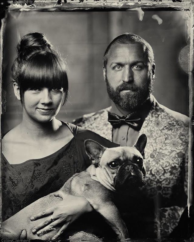 The olden days back when we were a family of three and I had bangs. I realized I&rsquo;ve never posted our tintype by @gilesclement. I love this shot so much!
