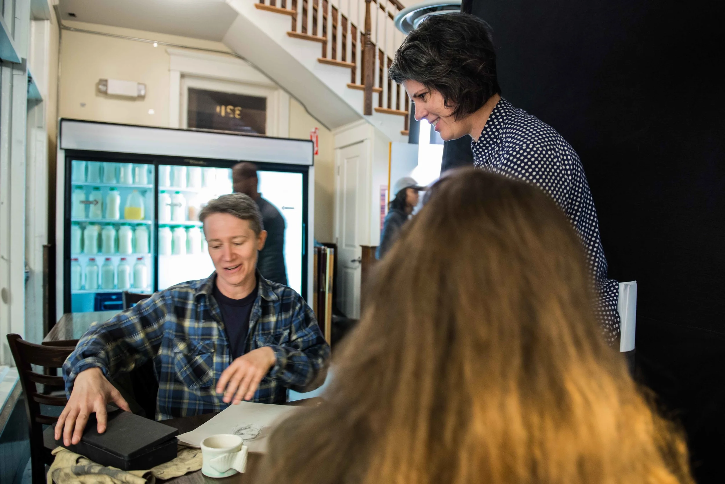 Director Giovanna Chesler works with lead actor Drae Campbell (Jet) in JAVA the short. Image Dixie D. Vereen.