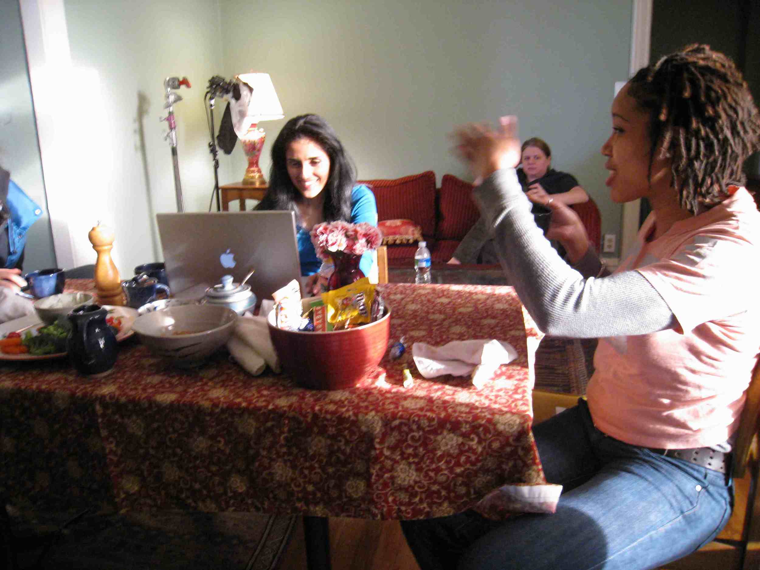 That light. This food. Such good energy on set.
