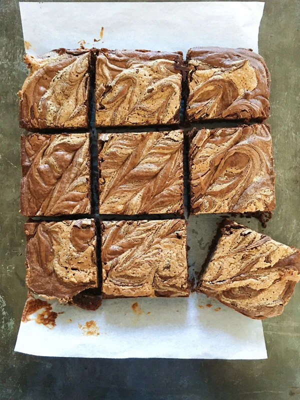Peanut Butter Swirl Brownies