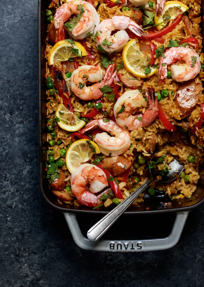 Fridge Foraging Oven Baked Paella — Amanda Frederickson