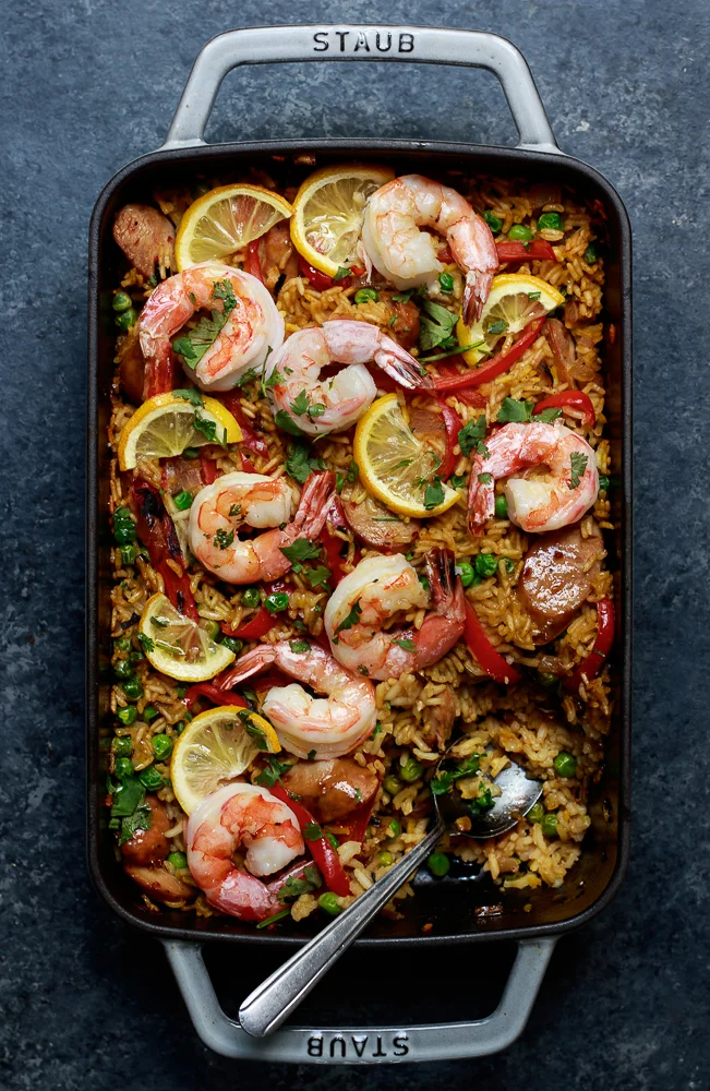 Fridge Foraging Oven Baked Paella — Amanda Frederickson