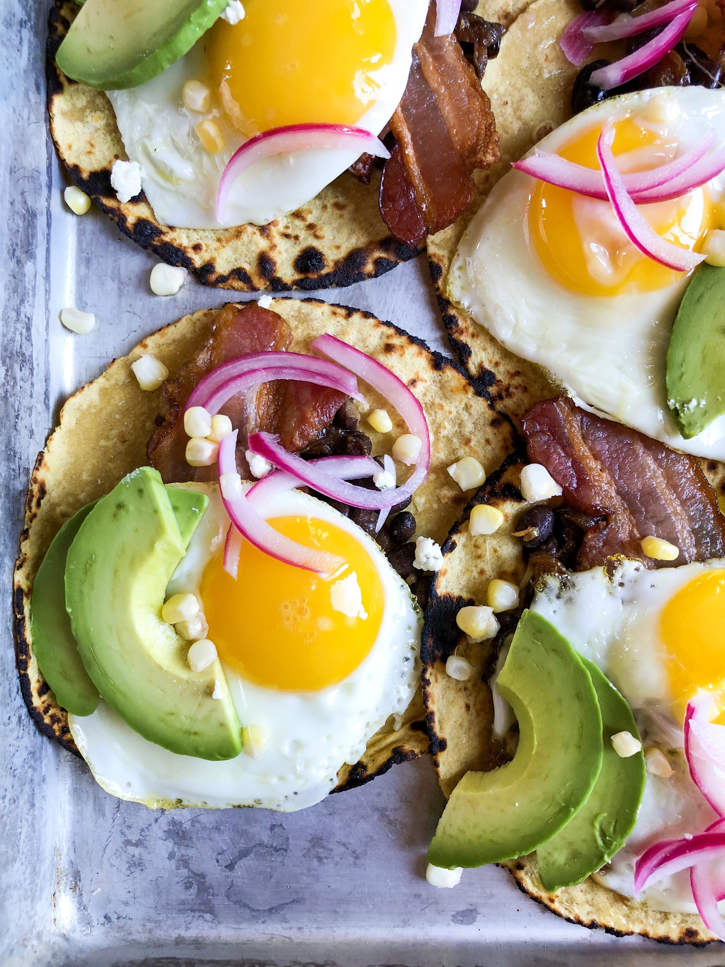 Fridge Foraging: Breakfast Tacos with Bacon and Pickled Corn 