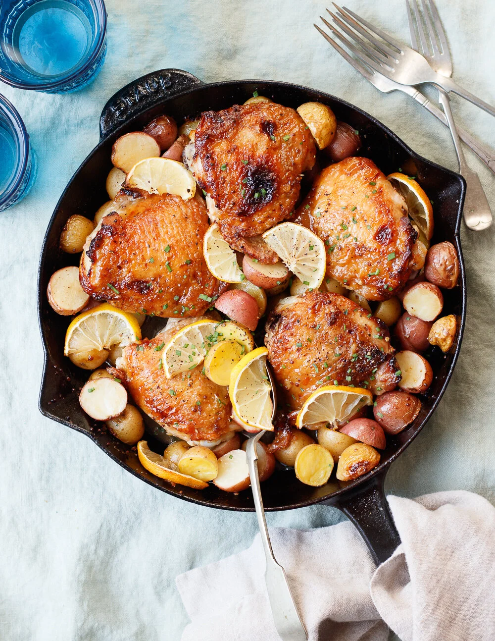 One Pan Honey Mustard Chicken with Potatoes and Lemon — Amanda Frederickson