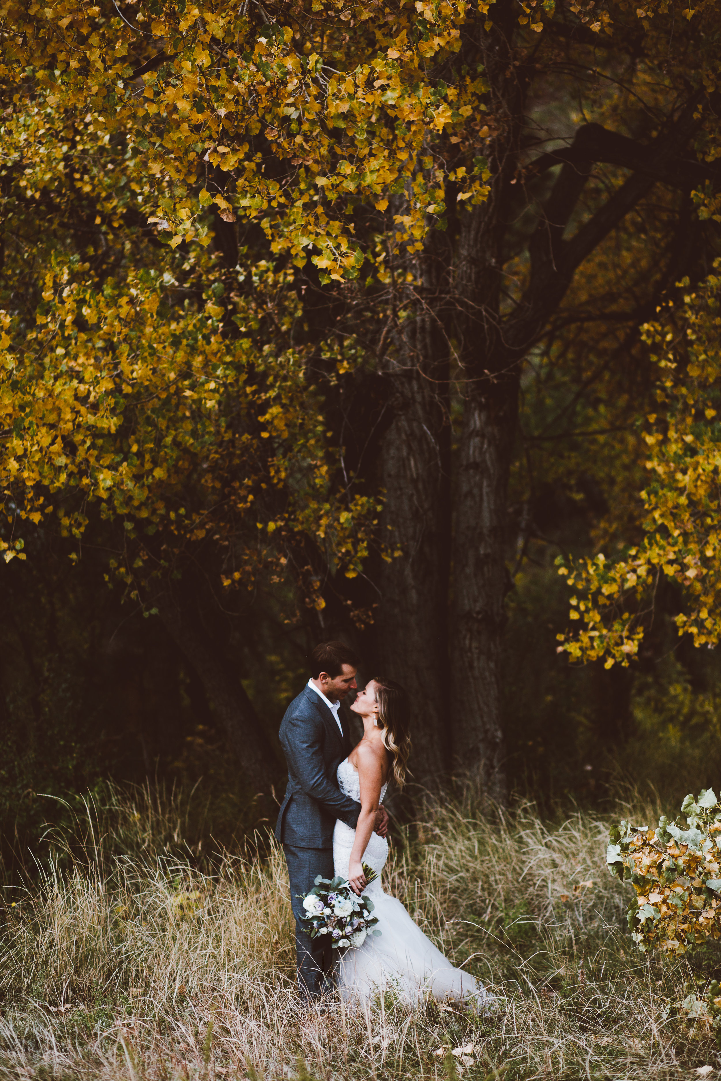 Fall Golden Aspens Colorado Wedding