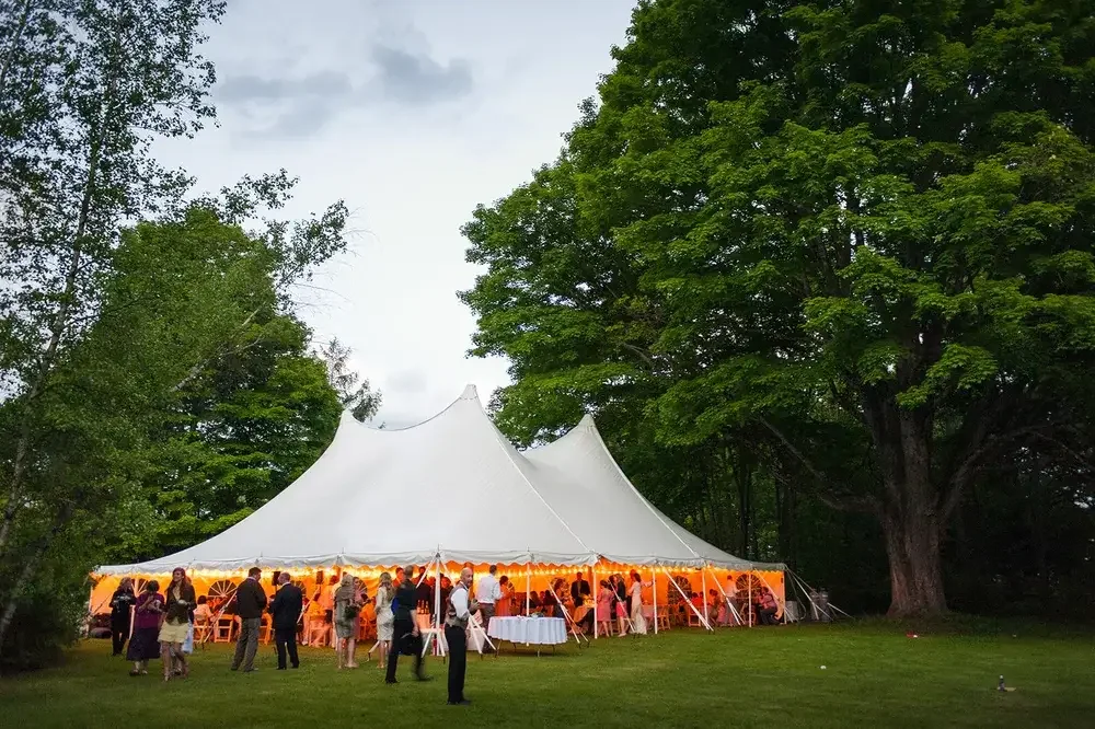 tent wedding catering vermont Shelburne