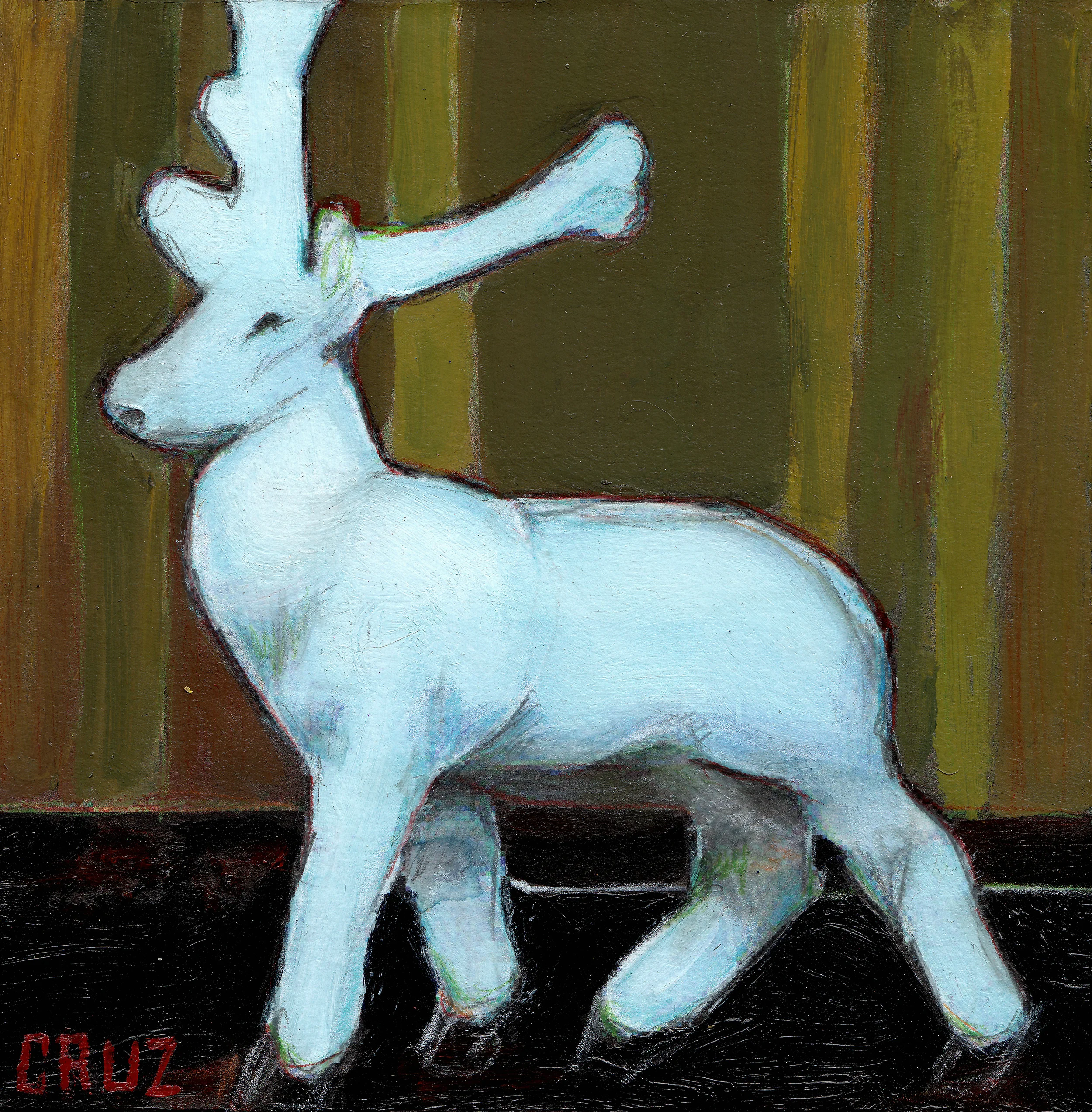 White Plastic Reindeer