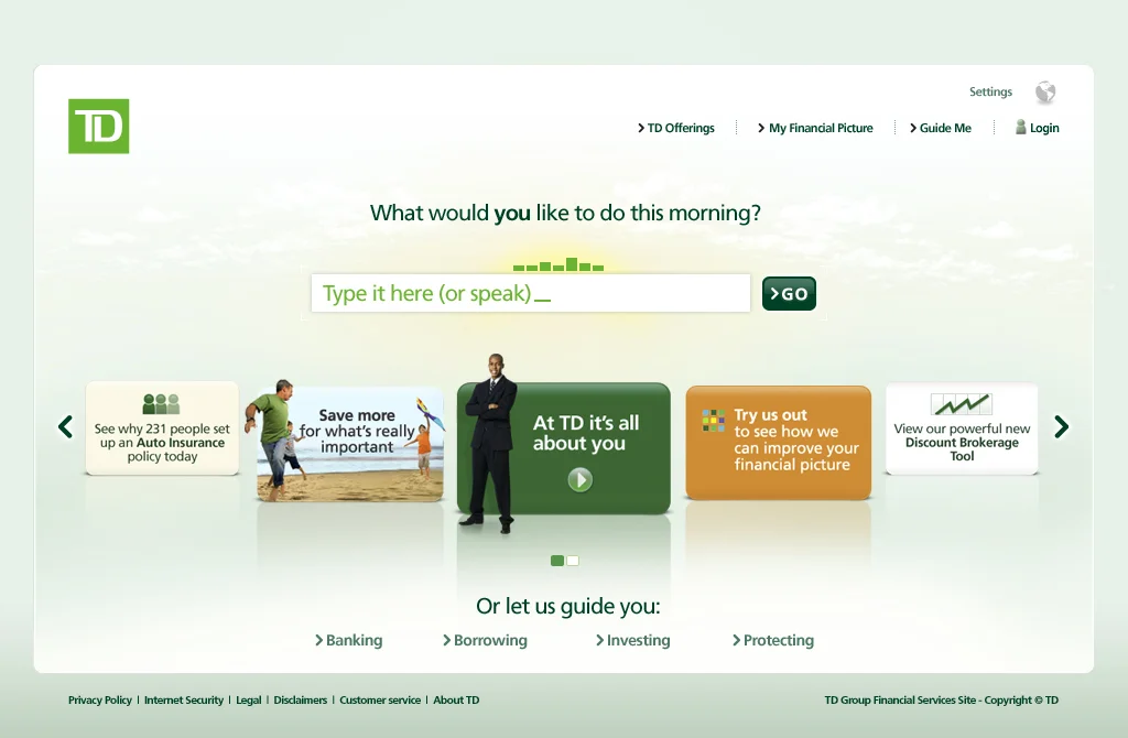 TD Bank - Home (New User)