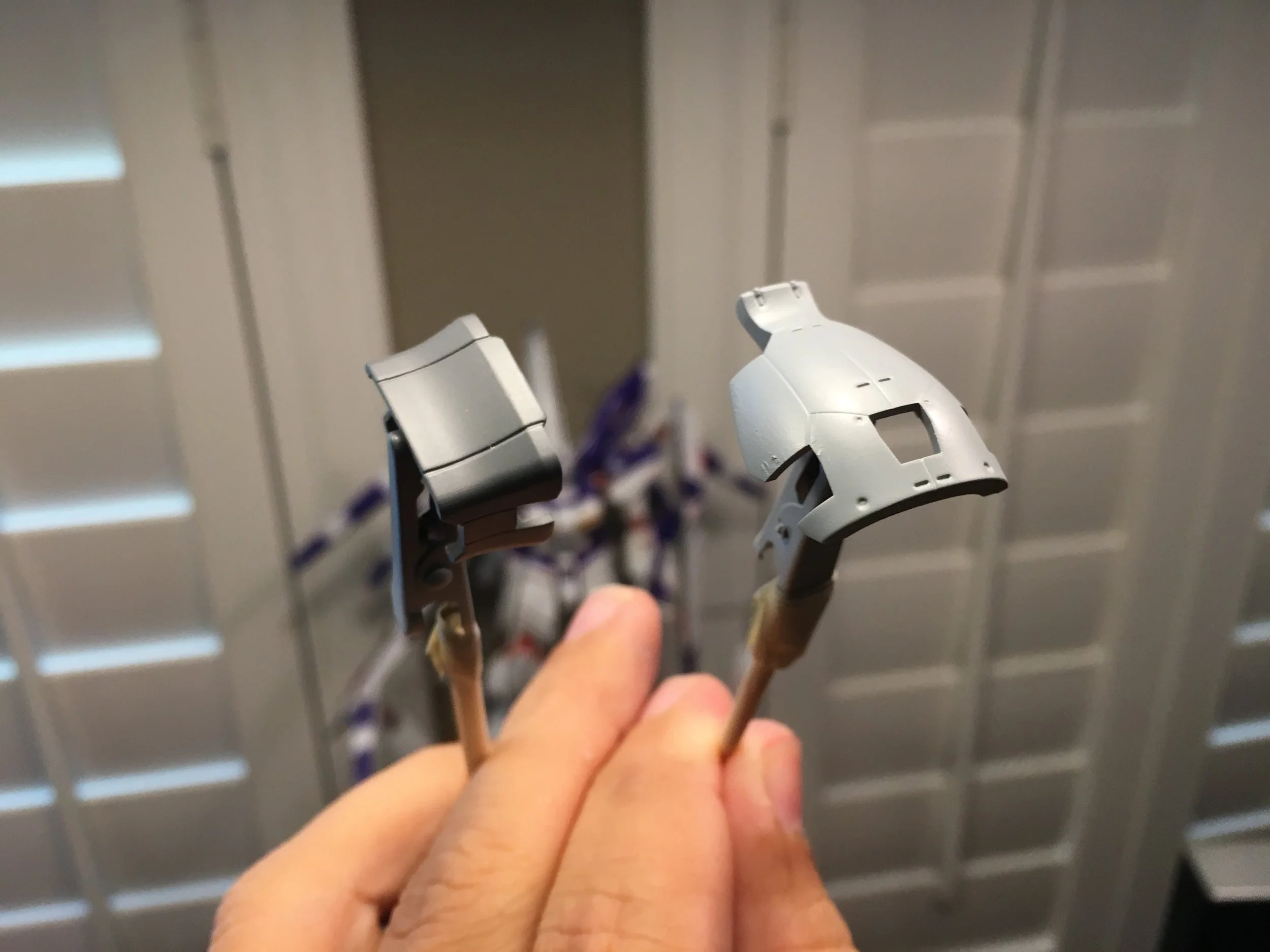 On the left is the dark grey, and regular grey is on the right.
