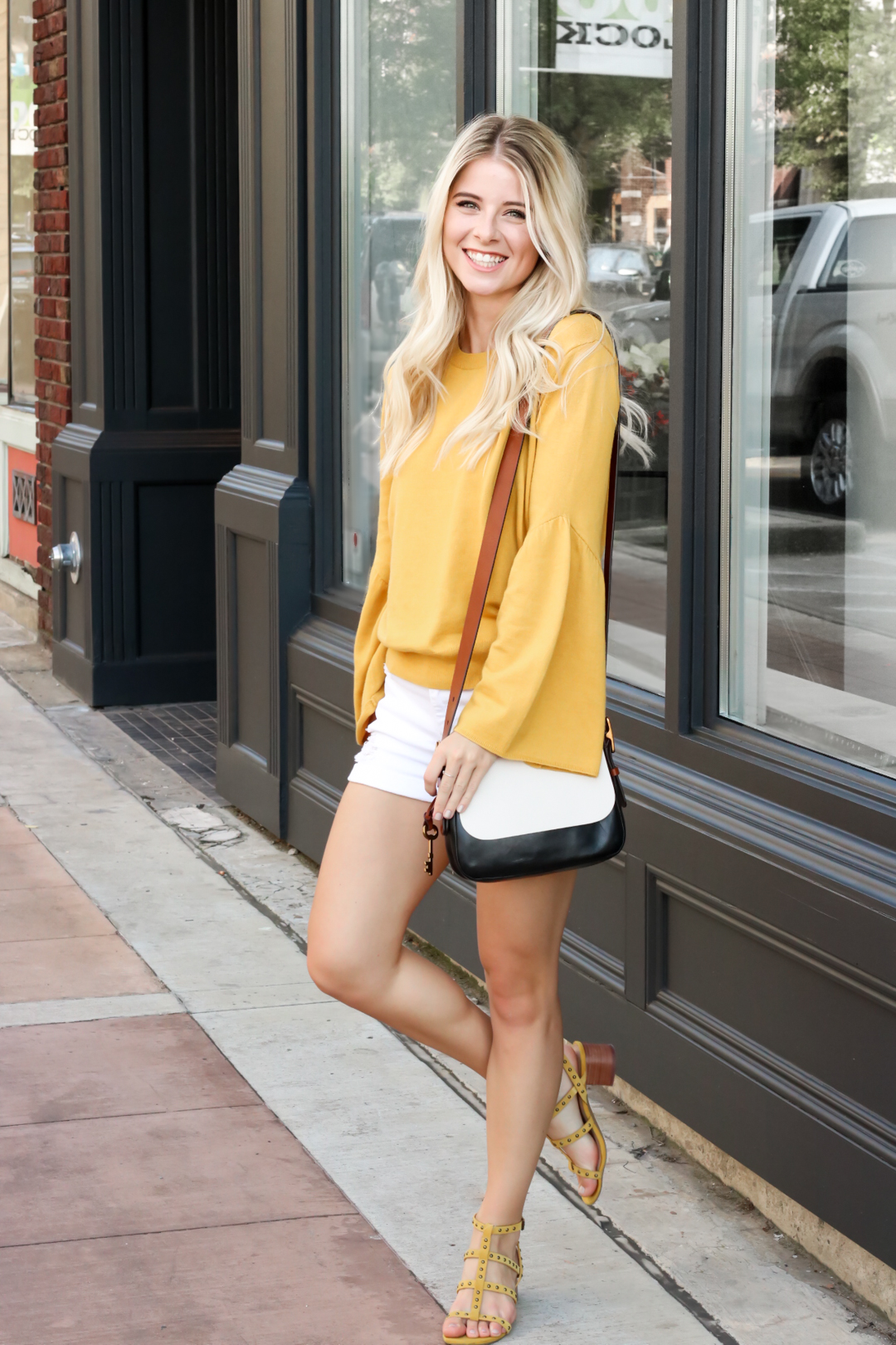 Nordstrom Leith Yellow Bell Sleeve Sweater_.jpg