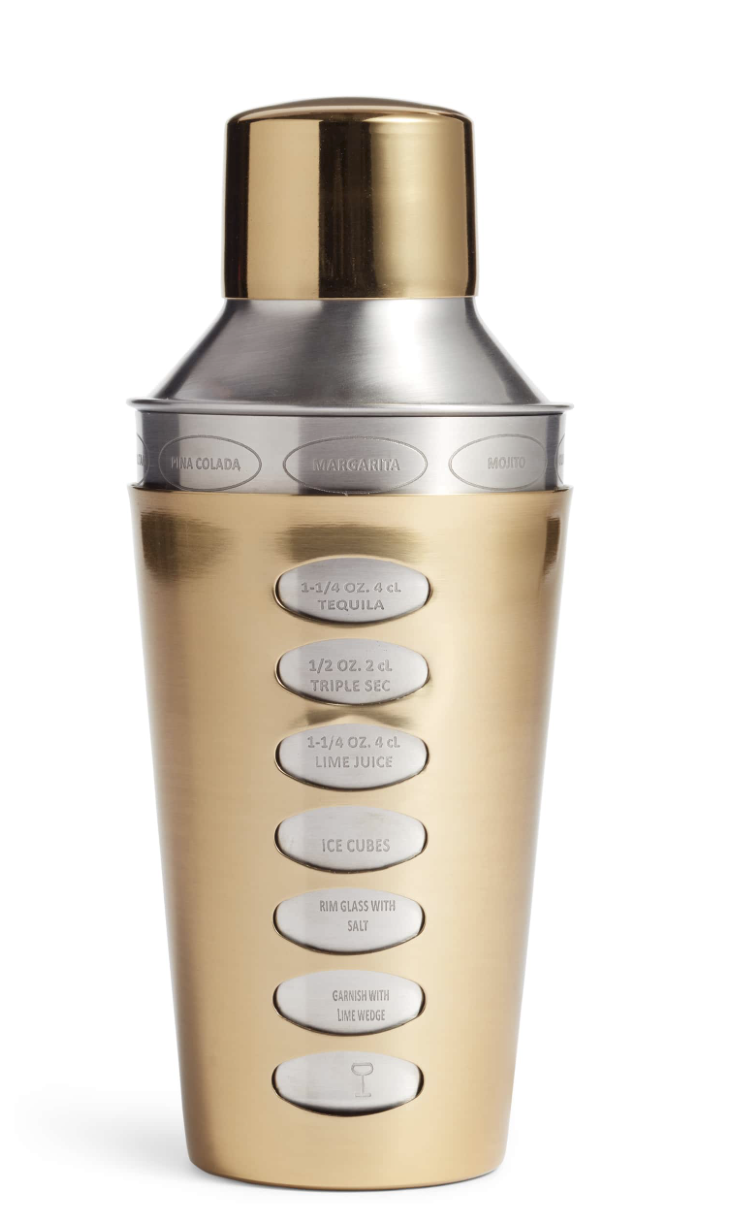 Recipe Cocktail Shaker - This is quite possibly the coolest shaker out there. I love that it includes various drink recipes on it!