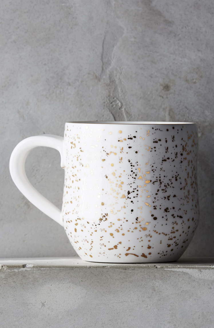 Anthropologie Speckled Mug - Know someone who loves coffee a latte? (pun intended 😏) This would be perfect for them! I have this mug myself and love it.