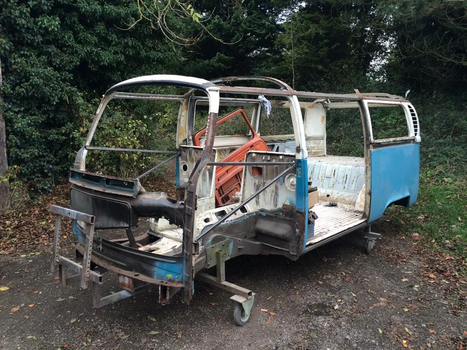 1971 VW Transporter stripped and body panels removed