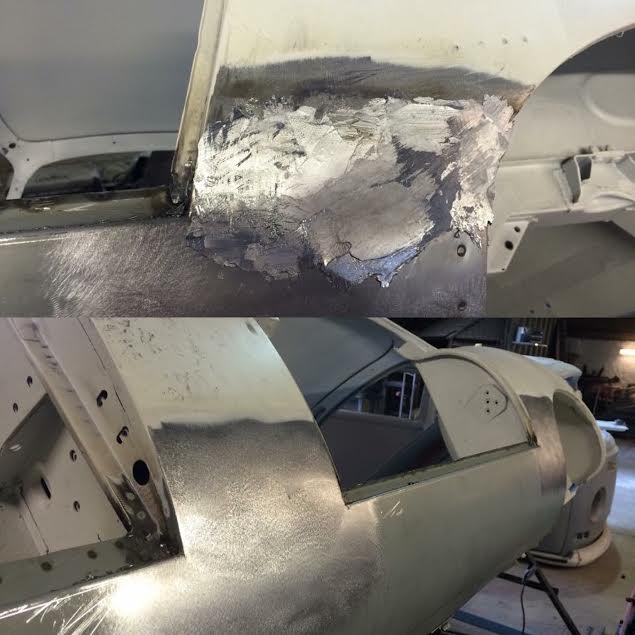 Jaguar E Type sill replacement plus lead laoding